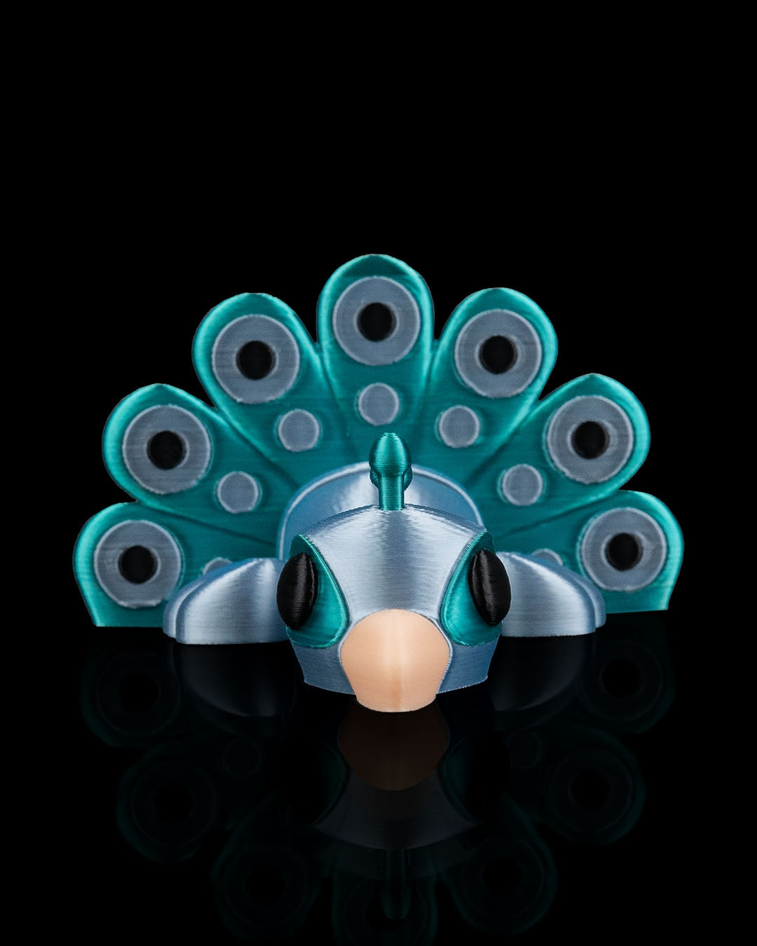 Peacock in Field Nest